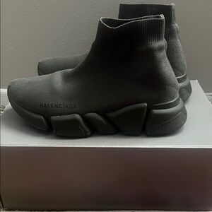 Balenciaga Men's Charcoal Sock Sneakers